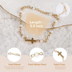 Baby Baptism Bracelet with Cross - Baptism Gifts for Girl - Image 3