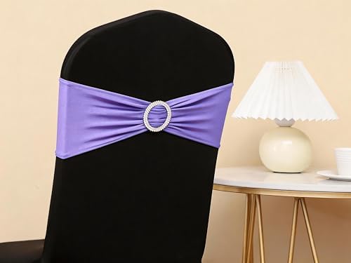 Pack of 50 Spandex Lavender Chair Sashes - Image 6