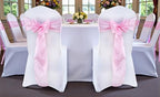 MDS® Pack of 125 Satin Chair Sashes for Wedding & Events – Pink - Image 2
