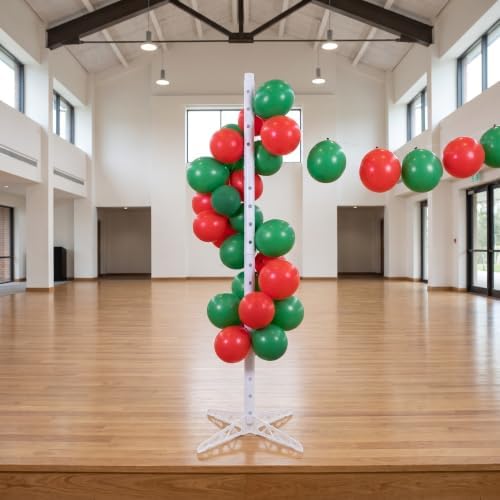 Balloon Display Pole, 63.4" White Detachable PVC Construction: Cross Base Balloon Tower Display Stand for Birthday Party, Wedding and Baby Shower Decor - Image 7