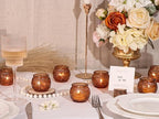 36 Pcs Amber Candle Holders Bulk- Floral Style Vintage Candle Holder for Rustic/Boho Wedding Table centerpieces, Bridal Shower, Baby Shower Decoration - Image 6