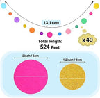 Outus 40 Pieces Dot Garland Banner Hanging, Rainbow - Image 2