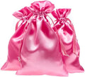 6" x 9" Pink Satin Gift Bags, Jewelry Bags, Wedding Favor Drawstring Baby Shower Christmas 50 per Pack by Knitial