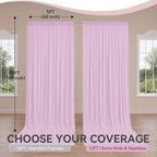 10 ft x 10 ft Baby Pink Backdrop Curtains for Parties, Wrinkle Free Light Pink Photography Backdrop Drapes for Wedding Grils Birthday Baby Shower Bridal Shower Party - Image 6