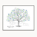 Guestbook Tree, Elm Tree Thumbprint Wedding Guest Book Alternative (Guestbook Sizes: 13" x 19" to 24" x 36") by Magic+Wand+Ink