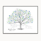 Guestbook Tree, Elm Tree Thumbprint Wedding Guest Book Alternative (Guestbook Sizes: 13" x 19" to 24" x 36") by Magic+Wand+Ink