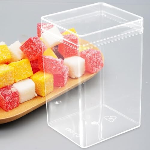 Gatuida 12 Pcs Clear Acrylic Candy Boxes with Lids - Transparent Treat Containers for Cookies, Biscuits, and - for Parties, Baby Showers, and More - Image 2