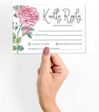 50 Blank RSVP Cards with White Envelopes-Floral Style Response Card-RSVP for Wedding-Rehearsal Dinner-Baby Shower-Bridal Shower-Engagement Party Invitations - Image 3