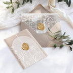 HAUTOCO 200 Pack Vellum Jackets for 5x7 Invitations, Pre-Folded Translucent 135GSM Vellum Paper Wraps, White Flower Envelope Liners Wedding Invitations Accessories - Image 2