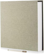 Large Photo Album Self Adhesive 4x6 8x10 10x12 13x12.8 Magnetic Scrapbook Album 12.6x11 Inch 60 Sticky Pages Linen Cover DIY Photo Album with A Metallic Pen and DIY Stickers(Grass by HoneyTolly