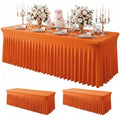 2Pack Spandex Tablecloth for 8FT Rectangle Tables,Table Skirt by Baoszty