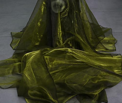 30 Yard Organza Fabric 44" Wide for Wedding Event Décor - Olive Green - Image 3