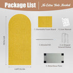 6FT Arch Backdrop with Stand, Foam Board Wedding Birthday Party, Gold - Image 3