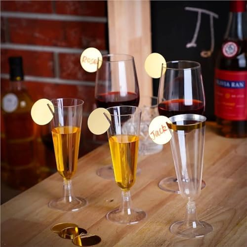 300PCS Acrylic Round Cup Charms for Cocktail Beverage Label DIY Party Decor - Image 5