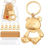50PCS Bear Bottle Openers Keychain Baby Shower Party Favors Return Gifts by Qonmpcvu