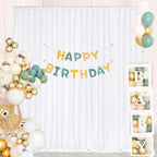 Sequin Backdrop Curtains 10ft x 10ft White Background Drapes - Image 4