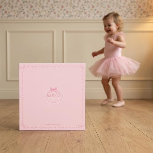 Lucy Darling Bowkissed Blush Baby Memory Book – First Year Journal, 5-Year Milestone Scrapbook & Photo Album – Keepsake for Baby Boy or Girl – Ideal Gift - Image 5
