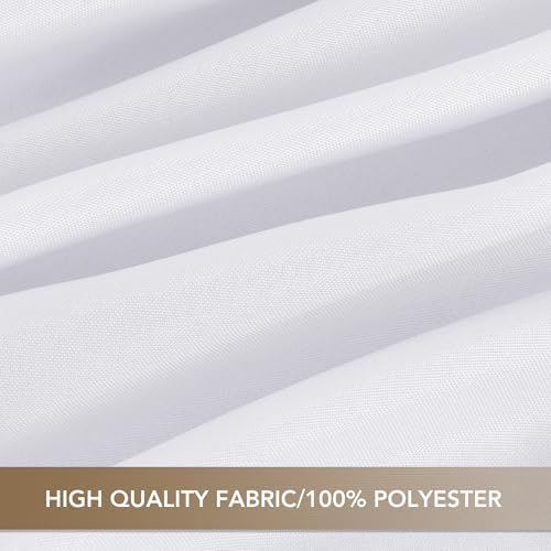 sancua White Round Tablecloth 132 Inch Fit 54-96 Inch Tables, 6 Pack - Image 6
