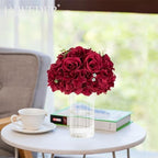 Burgundy Flowers Balls for Centerpieces: 11.8in Diam, Set of 10 - Image 4