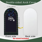 Green Tartan Plaid Bear Baby Shower Party Arch Backdrop Cover 6.6ft - Image 2