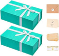 Mint Blue Magnetic Gift Box for Christmas Presents, 13.85"x8.35"x4.45" by Lifelum