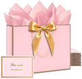 YACEYACE Gift Bags with Bow Ribbon, 20Pack of Pink Gift Bags with Handles by YACEYACE