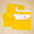 LUXPaper A2 Invitation Envelopes | Peel & Press | 4 3/8" x 5 3/4" | Sunflower Yellow | 80lb. Text | 250 Qty - Image 7
