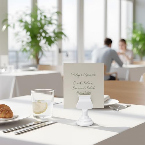 Kathfly 36 Pcs Table Number Holders Metal Place Card Clip,White - Image 7