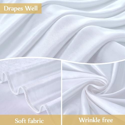 Big White Bow Backdrop Large White Bow Decor Gift Bows Birthday Decorations 48x24x120 Inches Giant Bow Birthday Party Backdrop for Wedding Baby Shower Photography Coquette Room Decor - Image 5