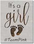 It's a Girl Baby Gender Reveal Stencil Team Pink Template Reusable for Painting on Walls, Wood, Arts and Crafts (727) - 17 x 22 Inches by Handmade