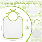 6 Sets Bottle Chug Baby Shower Games Juegos Para Plastic Baby Bottles Bibs Disposable Diapers Gender Reveal Games Baby Changing Diaper Race Game Decoration (Green) - Image 3