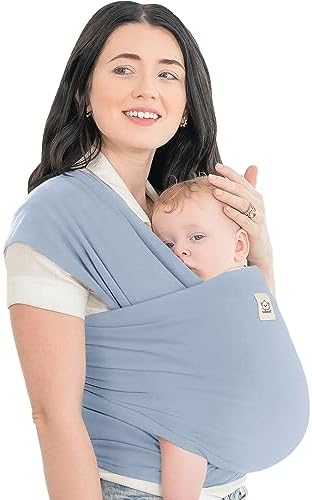 KeaBabies Baby Wrap Carrier, All in 1 Original Baby Carrier (Powder Blue) by KeaBabies