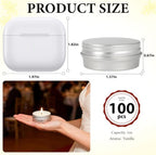 100 Pcs 1 Oz Mini Vanilla Scented Soy Candle Set,Wedding Favors for Guests Bulk 100,The Quantity of Multiple Sets Meets Your Needs for Wedding and Party Gifts and Party Favors. - Image 3