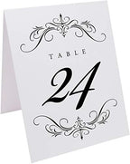 Classic Flourish Table Numbers, Black, 1-90 - Image 2