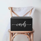 Wooden Wedding Card Box with Slot and Lid | Graduation Card Box for Party 2026 | Grad Gift Money Envelope Holder for Reception, Bridal Shower, Birthday, Retirement | Rustic Keepsake Decorations - Image 4