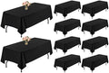 Showgeous 60x126 Inch Black Rectangle Tablecloth 10 Pack Fit 7FT Table by Showgeous