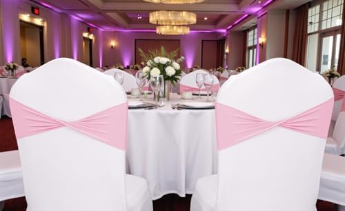 MDS Pack of 125 Spandex Chair Sashes Without Slider Buckles – Pink - Image 6