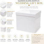 OnDisplay Luxe Acrylic Wedding Card Box with Lid - 10in Reception Money Box - Image 7