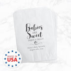 Personalized Babies Are Sweet Treat Bags / 50 Custom Baby Shower Enjoy A Treat Party Favor Bags / 5 3/4" x 8" Flat Candy Cookie Holder Baby Shower Appreciation Dessert Bag / Made In The USA - Image 6