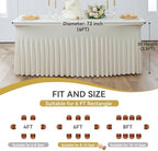 Spandex Tablecloth 6FT Rectangle Table Cover 4 Pack Beige Wrinkle-Free - Image 6