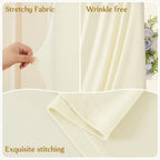 7.2FT Beige Arch Backdrop Cover Wedding Draped Arch Cover, Stretchy Spandex Balloon Backdrop Arch Stand Covers for Wedding Ceremony, Baby Shower, Photography Birthday Party Decorations - Image 6