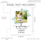 Andaz Press 16"x20" Personalized Canvas Baby Shower Welcome Sign, Custom Photo, Watercolor Greenery Gender Neutral Large Welcome Baby Shower Sign for Easel Stand, Baby Shower Decorations - Image 5