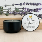 Custom Candles, Personalized Candles Gold Heart, Bulk Candles, Candle Favors, Candle Wedding Favors (Set of 10) (Black Tin), 9508825-09 - Image 3