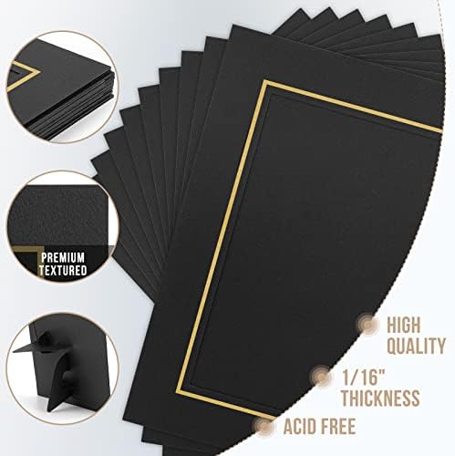 Golden State Art, Paper Picture Frames, 4X6, Black Gold Lining, 100 Pack - Image 4