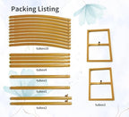 Metal Wedding Arch Stand with Base Gold Backdrop for Ceremony Party - Image 3