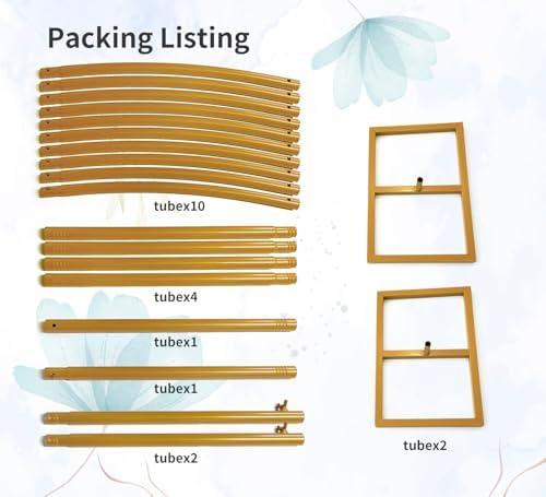 Metal Wedding Arch Stand with Base Gold Backdrop for Ceremony Party - Image 3