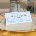 Scribble Vintage Swirl Place Cards, Light Blue, Set of 60, Pre-cut and Scor by DocumentsandDesigns