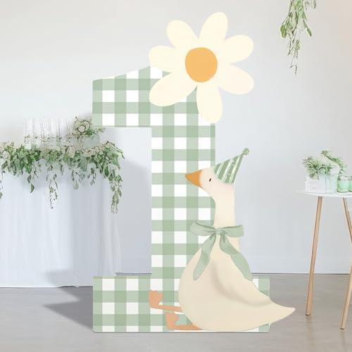 Croblissful One Silly Goose Party Decorations, Sage Green, One Goose by CroBlissful