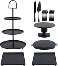 19 PCS Black Cake Stand Set, Dessert Table Display Set with Wedding Cupcake Stand and Cake Stands for Party, Weddings Birthday Baby Showers Anniversary Party by VIVITOP