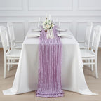 8 Pack Lilac Purple Cheesecloth Table Runner 120 Inch Boho Wedding Decor - Image 4